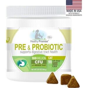 Four Paws Healthy Promise Pre and Probiotics for Cats Soft Chews 90 Count 10/25